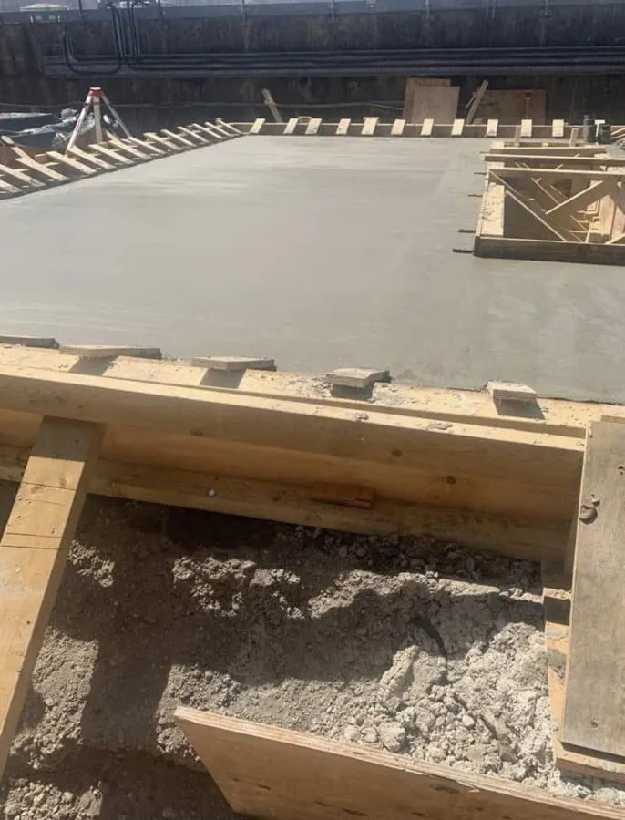 Concrete base poured by KCO Landscapes — project 1