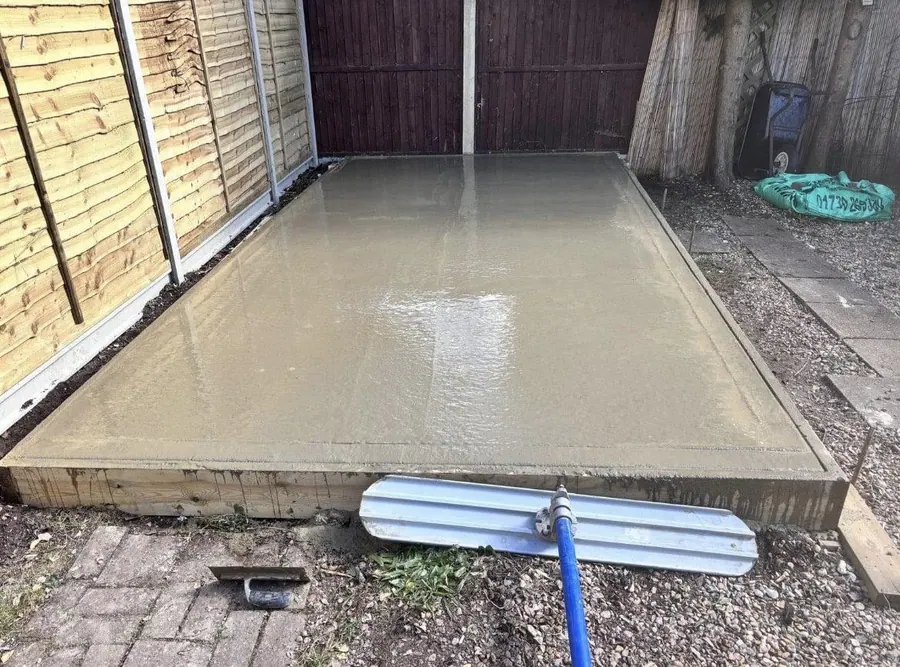 Concrete base poured by KCO Landscapes — project 2