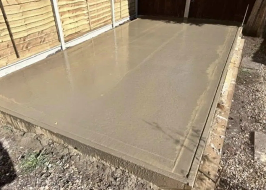 Concrete base poured by KCO Landscapes — project 3