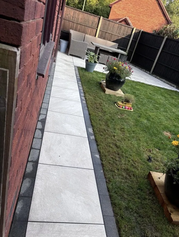 Patio and paving laid by KCO Landscapes — project 25