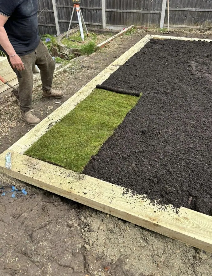 New lawn turf laid by KCO Landscapes — project 2